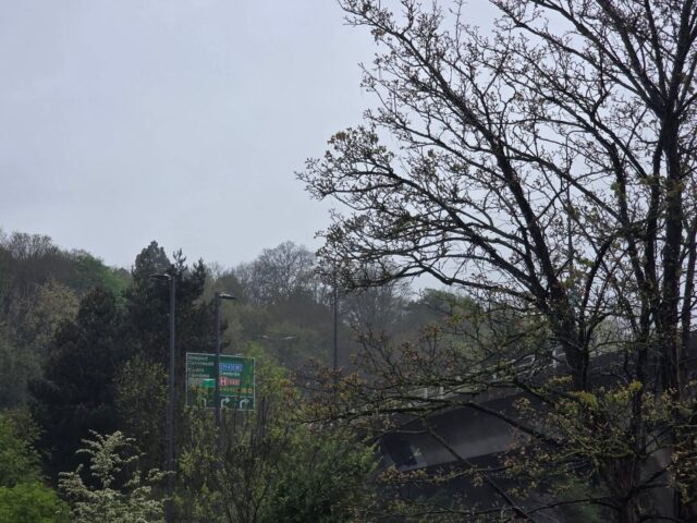 A slightly wet Wednesday wander, up the pedestrian trail to Caerleon, with an initial detour via the @monandbreccanal path to Malpas Brook (J26 of the M4 - west side of the Brynglas Tunnels - for non-Newportonians).

I'd originally wanted to head for my occasional stomping ground of the Malverns today, but a look at the weather forecast persuaded me to leave that for another time. As it was, I achieved a Pyrrhic victory in my quest to discover whether the waterproofing in my jacket has finally shuffled off this mortal coil. (It has.)

The walk itself was somewhat underwhelming, although it was interesting to pass under the M4 (J25A - east side of the Brynglas Tunnels), as I have done a bit further eastwards on previous walks along @walescoastpath to Chepstow (western end of the Prince of Wales Bridge).

Although I vastly prefer walking in nature, I have a certain fascination for these urban edgelands: the underpasses, industrial estates and railway lines, home to graffiti, dumped shopping trolleys and untrammelled floral blossomings alike. And at least some of today's route followed the River Usk, which was my main reason for undertaking it.

On arrival in Caerleon, by now in intermittent driving rain, I pottered around the ruins of Roman barracks, the amphitheatre, and the churchyard of the renovated St Cadoc's Church. In the latter, I noted that the wooden sculpture of an embracing couple has now been freed from its previous cloak of ivy. I hope they're not feeling the cold.

The final pic shows why I'm not sitting outside for my post-walk pint. Hailstones are literally bouncing off the windowsill as I write this!
.
.
.
.
.
#walking #walkingwales #caerleon #edgelands #newportsouthwales